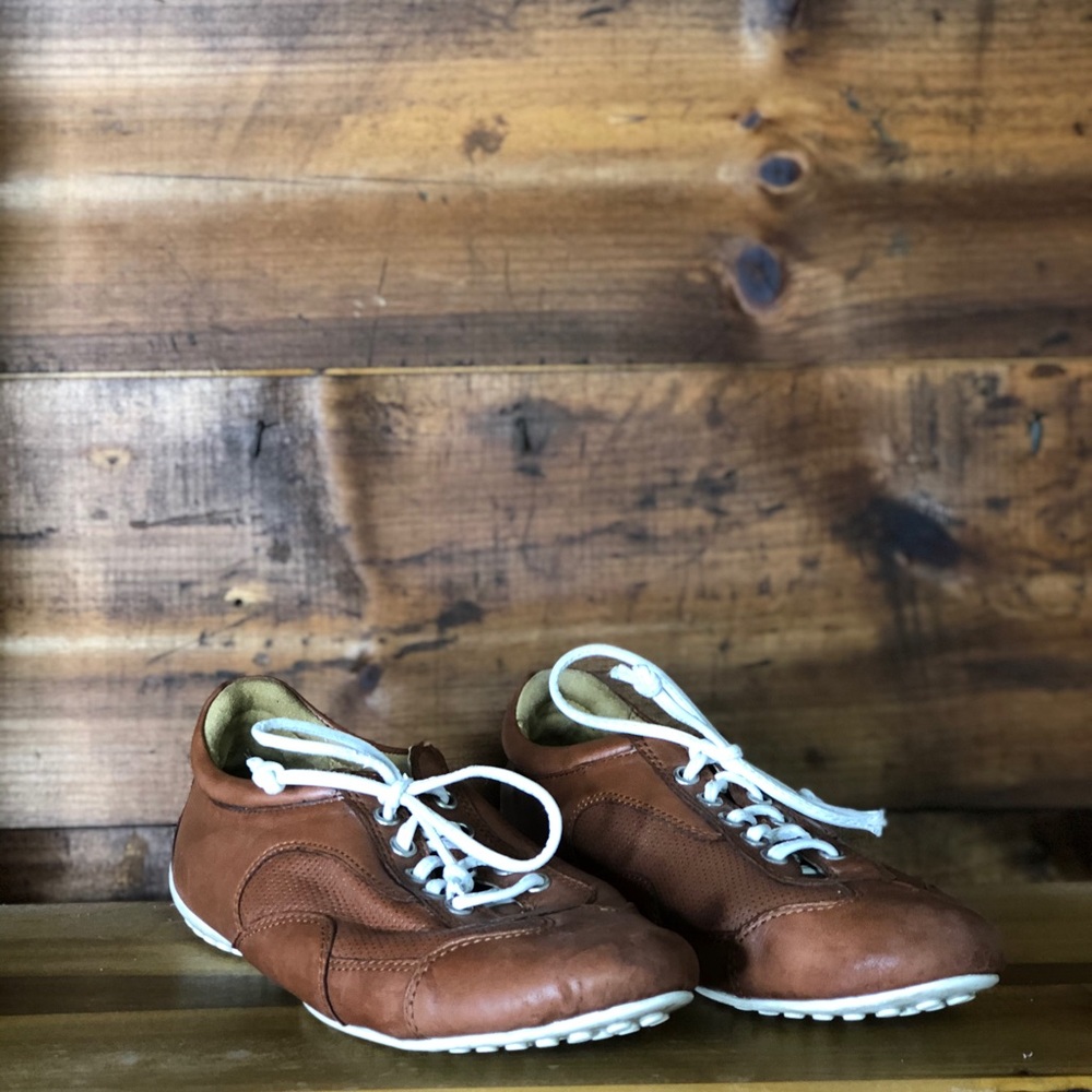 Robert Zur Brown Leather Lace UpSneaker